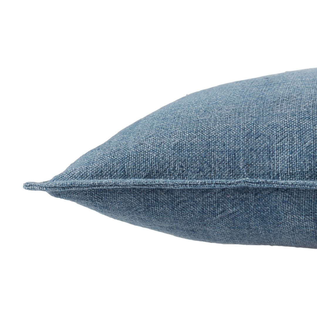 Burbank Blanche Reversible Blue Pillow With Insert 22"x22"
