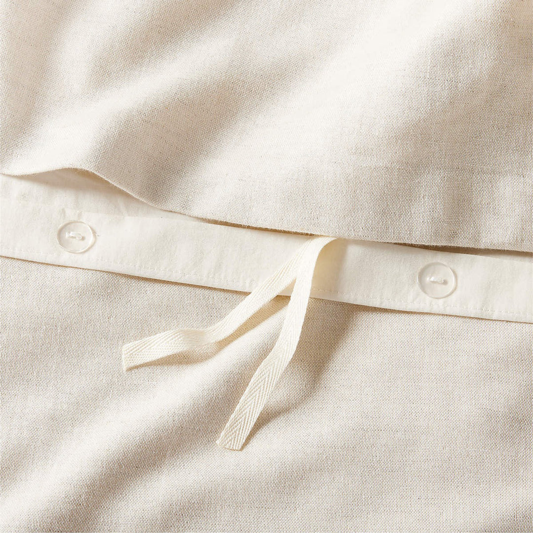 KELLEN ORGANIC COTTON-BLEND BEIGE KING PILLOW SHAMS