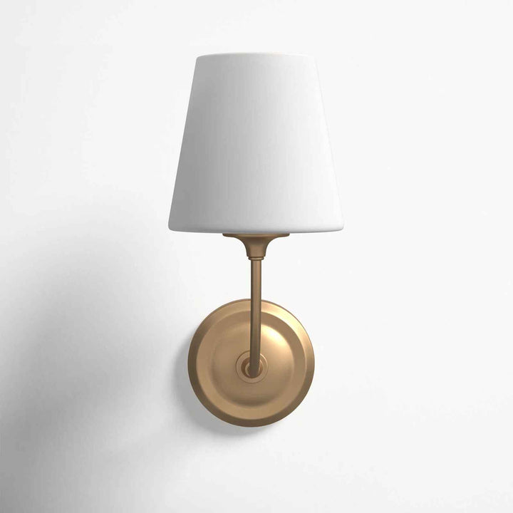 Lane Single Light Glass Steel Dimmable Armed Sconce