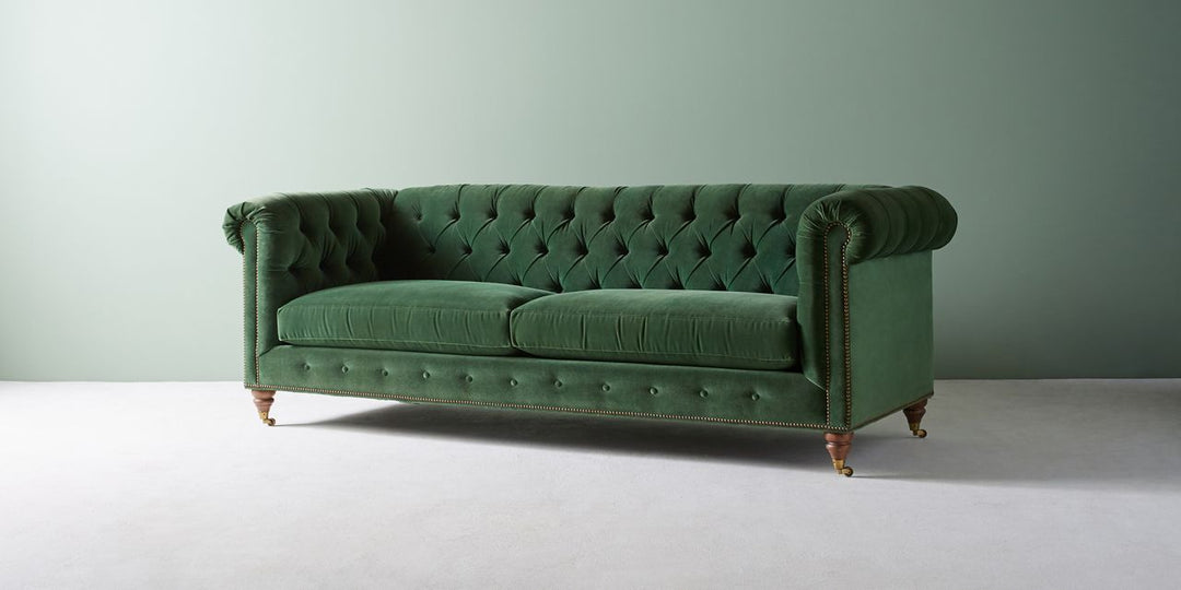 Lyre Chesterfield Two Cushion Sofa