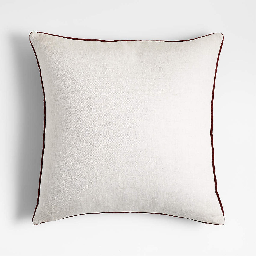 Brick 20x20 Faux Mohair Throw Pillow Cover