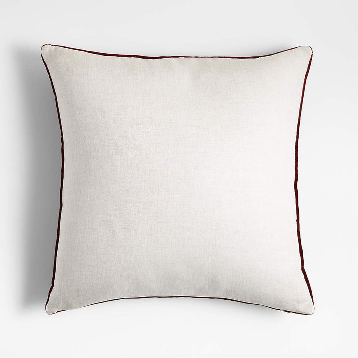 Brick 20x20 Faux Mohair Throw Pillow Cover