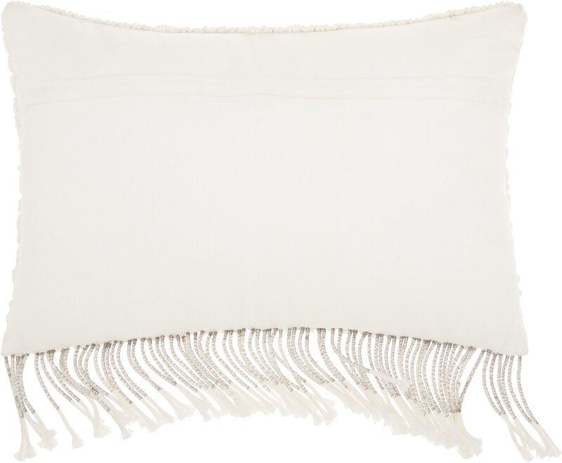 Dennet Cotton Lumbar Pillow With Insert-20"x12"