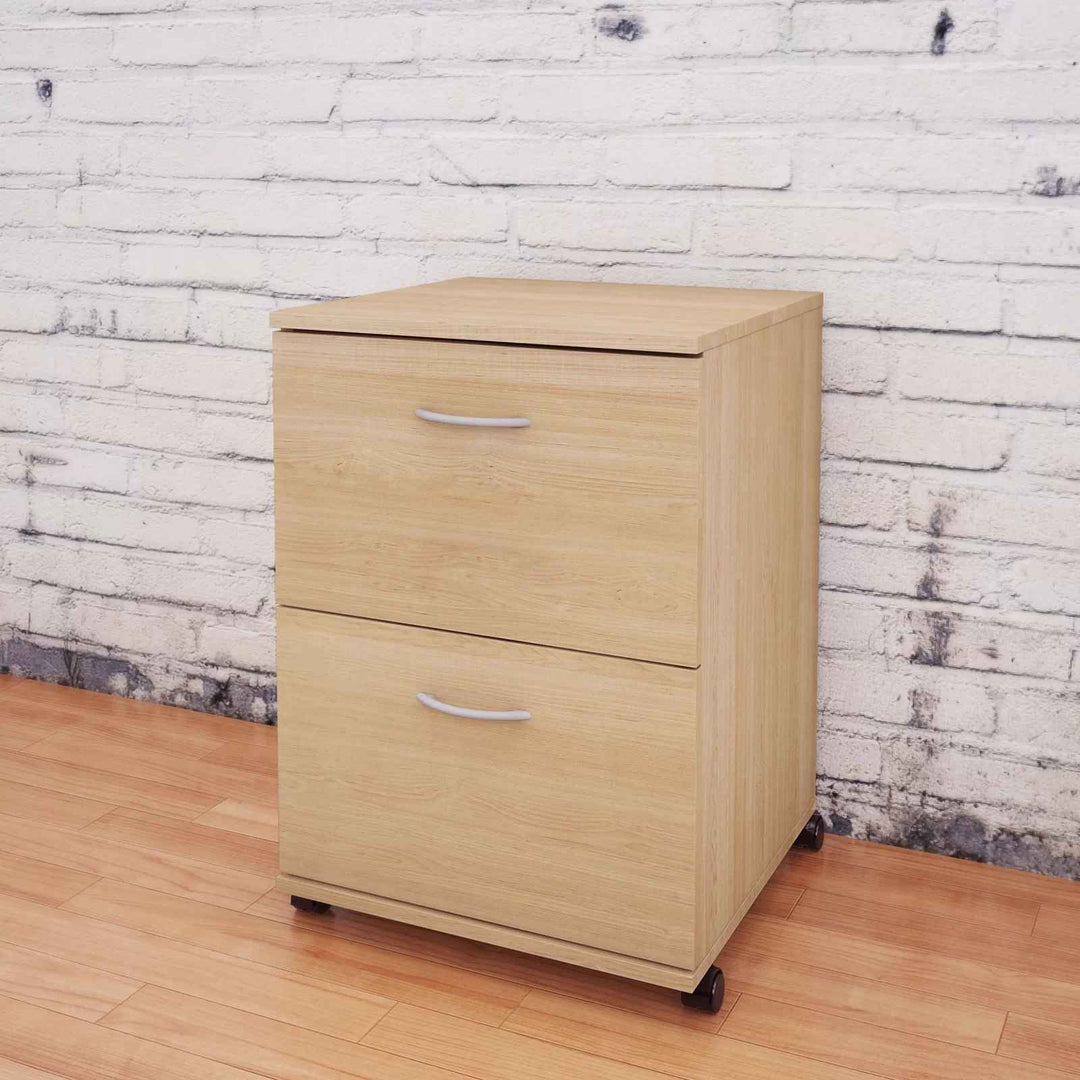 2 Drawer Mobile Vertical Filing Cabinet