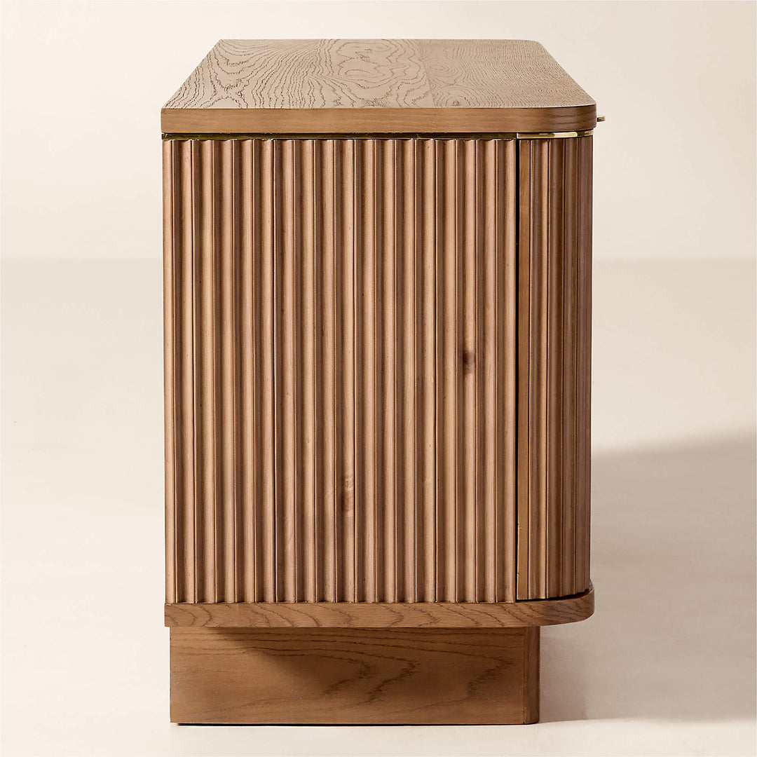 Davison Fluted Oak Media Console