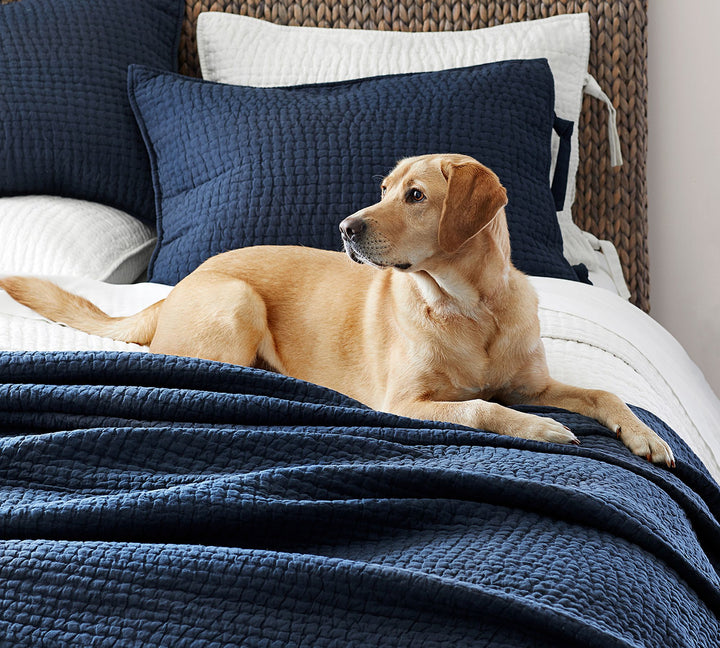 Pick Stitch Handcrafted Cotton Linen Quilt-Queen