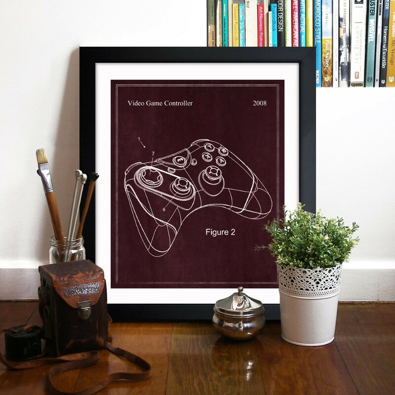 Video Game Controller Art With Frame