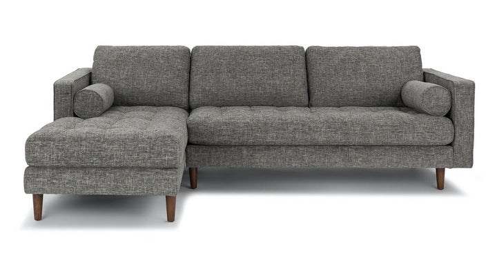 Sven Briar Gray Left Sectional Sofa