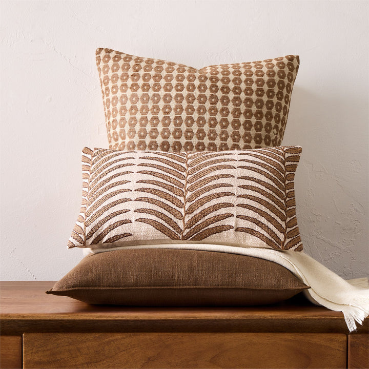 Woven Palm Pillow Cover 12x21