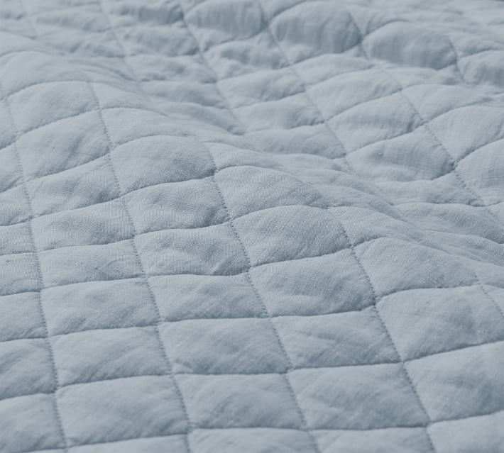 Belgian Flax Linen Diamond Quilt-King