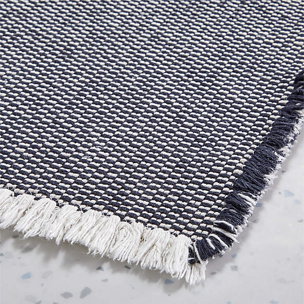 Alex Reversible Black White Bath Runner-2'x5'