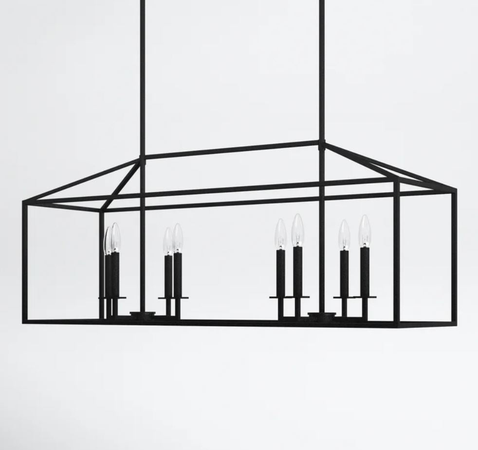 Ellis 8 Light Kitchen Island Rectangle Pendant