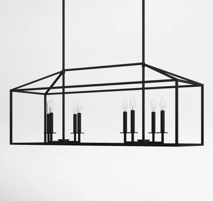 Ellis 8 Light Kitchen Island Rectangle Pendant