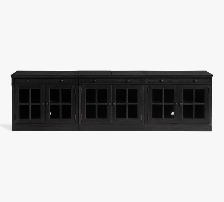 Livingston Media Console with Glass Cabinet