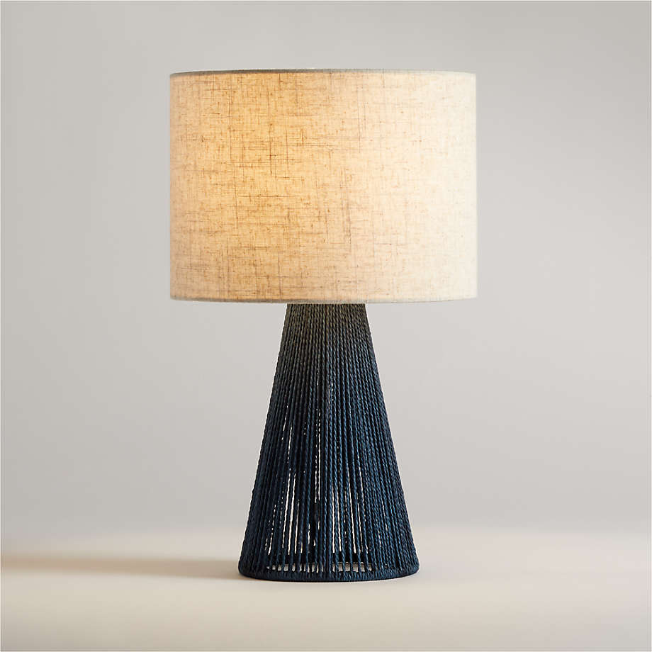 Liam Geo Navy Blue Rope Kids Table Lamp