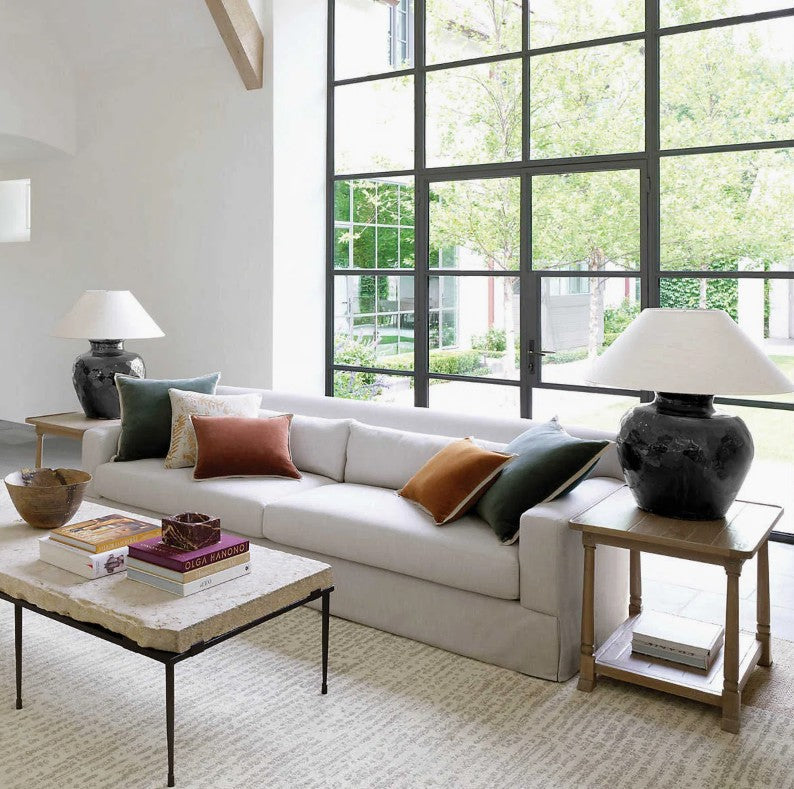 Gehry Velvet Linen Decorative Pillow