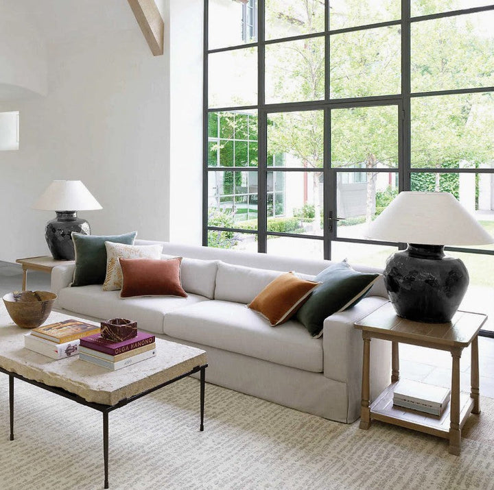 Gehry Velvet Linen Decorative Pillow