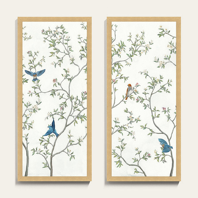 Sweet Chinoiserie Art Print I With Frame-60"x26"