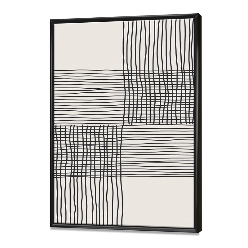 Minimal Geometric Compostions Of Elementary Forms XIX With Frame 30"x40"