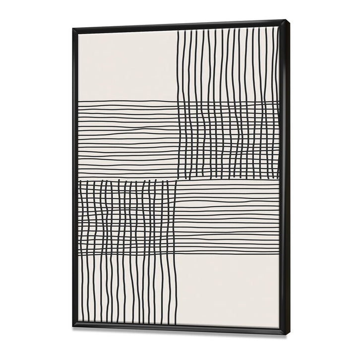 Minimal Geometric Compostions Of Elementary Forms XIX With Frame 30"x40"
