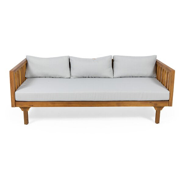 Wide Outdoor Patio Daybed with Cushions