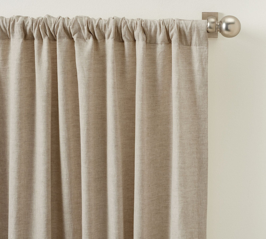 Custom Belgian Flax Linen Blackout Curtain - Flax-60"x180"