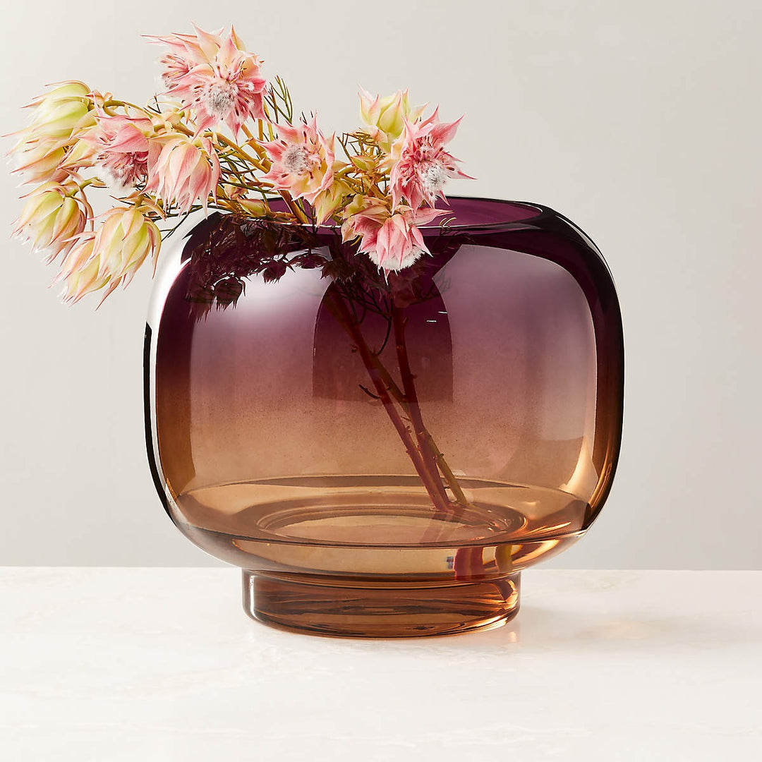 Coco Two Toned Glass Hurricane Candle Holder Large