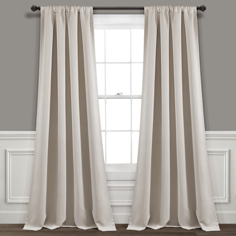 Exmouth Solid Color Blackout Rod Pocket Curtain Panels  (Set of 2) - 108"