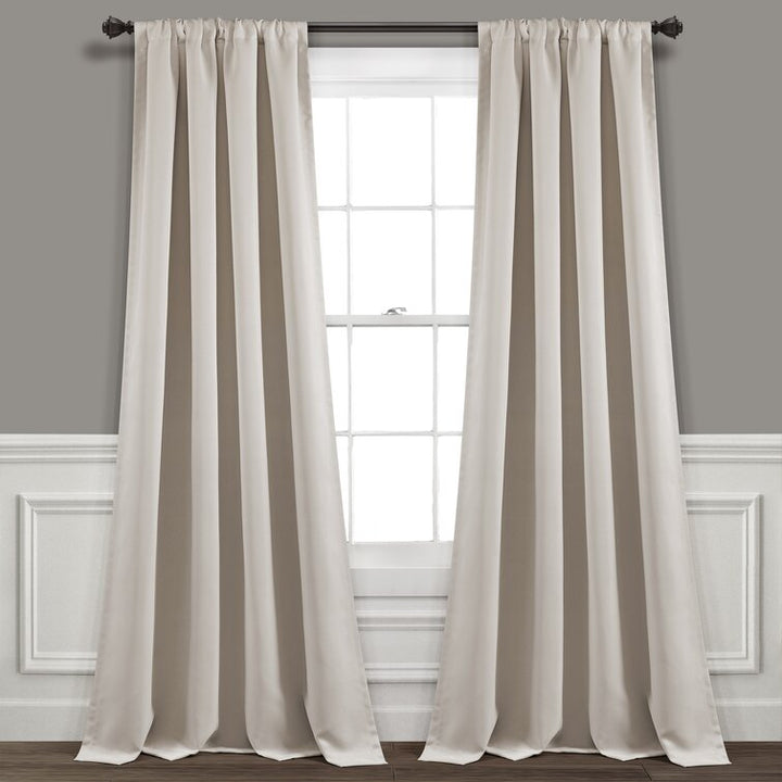 Exmouth Solid Color Blackout Rod Pocket Curtain Panels  (Set of 2) - 108"