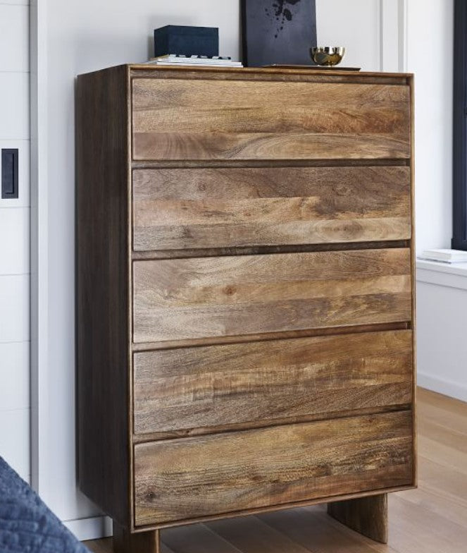 Anton Solid Wood 5 Drawer Dresser