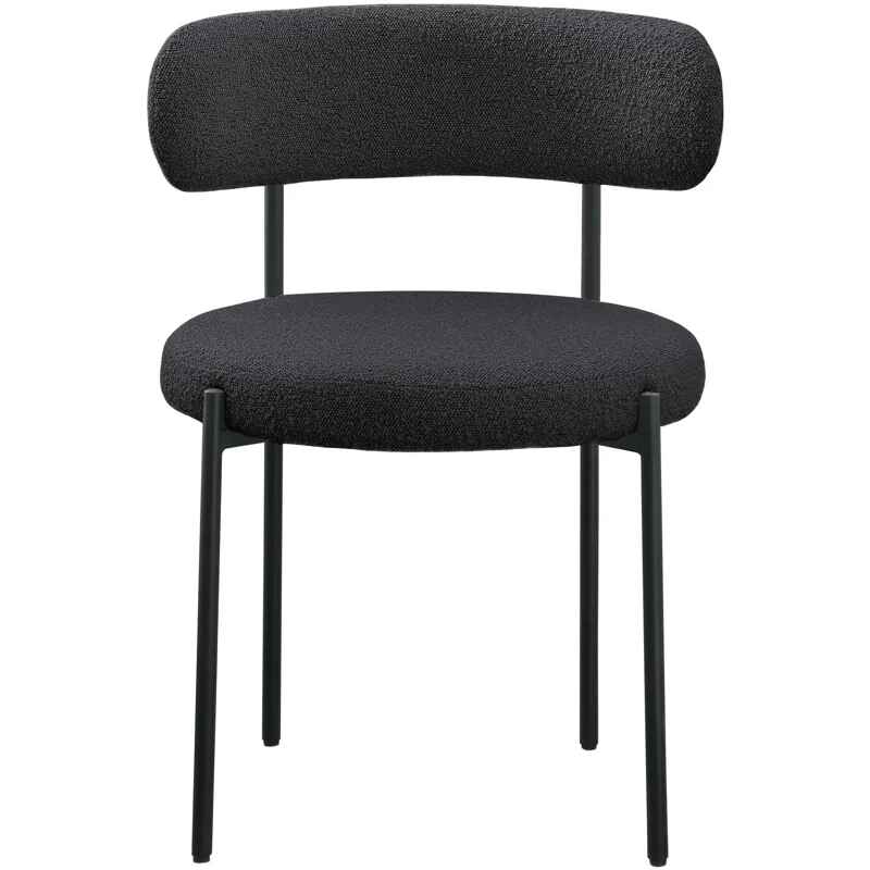 Sherwood Solid Back Boucle Side Chair (Set of 2)