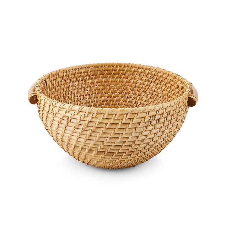 Artesia Natural Rattan Bowl with Handles