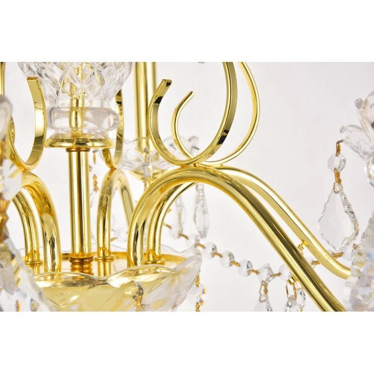 Danajha 6 Light Candle Style Traditional Chandelier with Crystal Accents