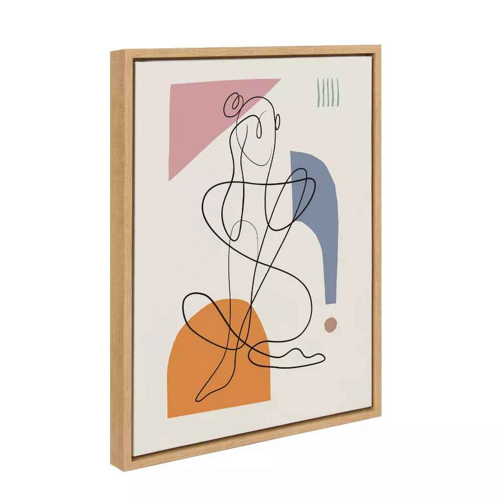 Sylvie Thinking Of You Framed Canvas by Rachel Lee-18"x24"