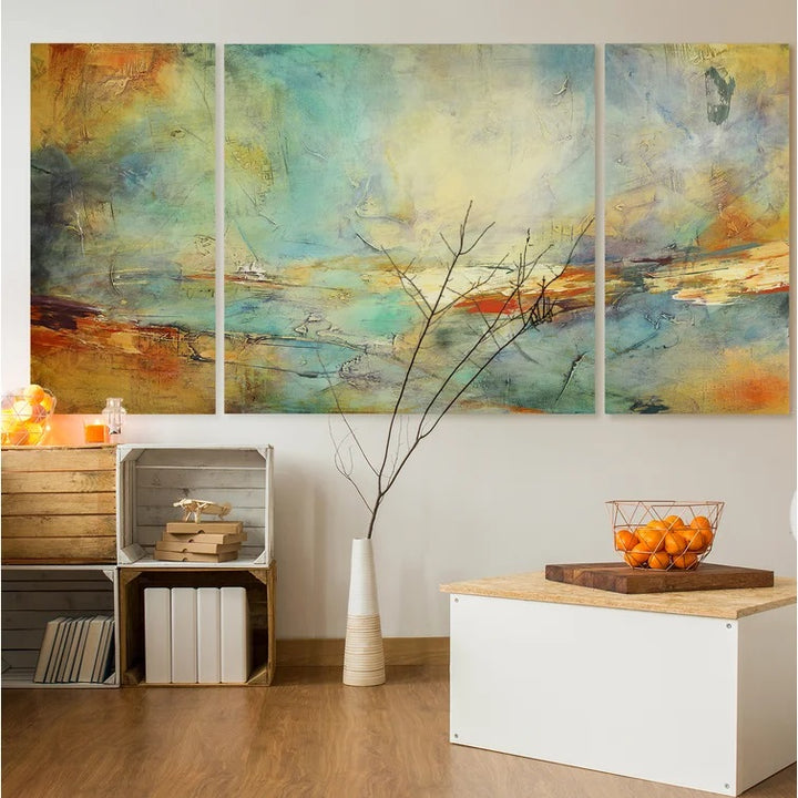 Eternidad 3 Piece Graphic Art on Canvas-80"x40"