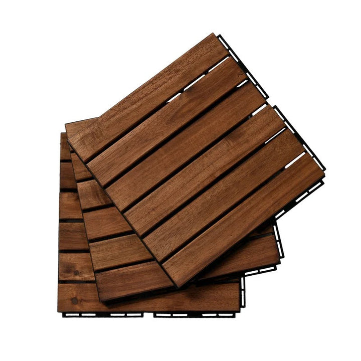 Wood Interlocking Deck Tile