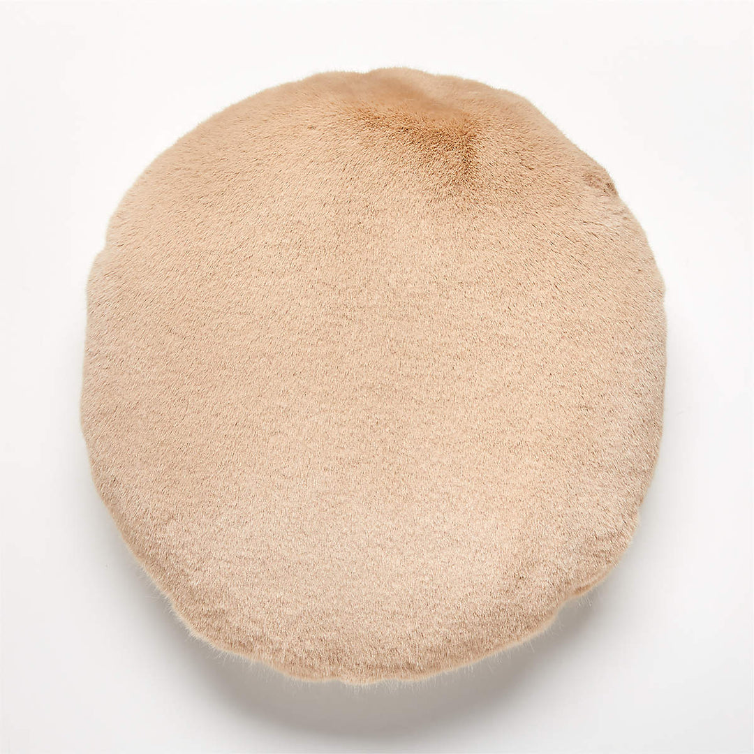 Harlee Light Brown Round Pillow Without Insert 16"x16"