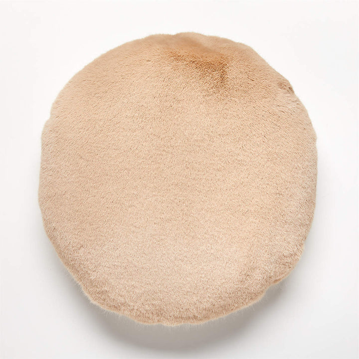 Harlee Light Brown Round Pillow Without Insert 16"x16"