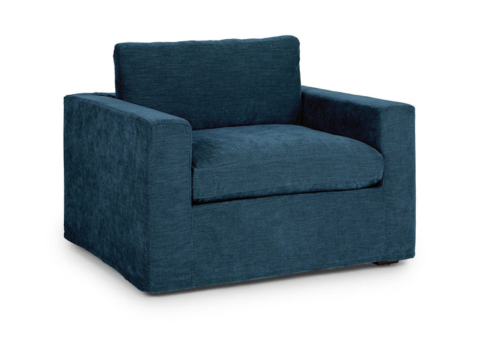 Alzey Dash Blue Slipcover Lounge Chair