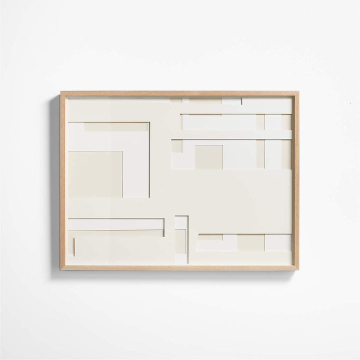 Dimension I Framed Hand Cut Paper Wall Art by Coup d'Esprit with Frame-30"x40"