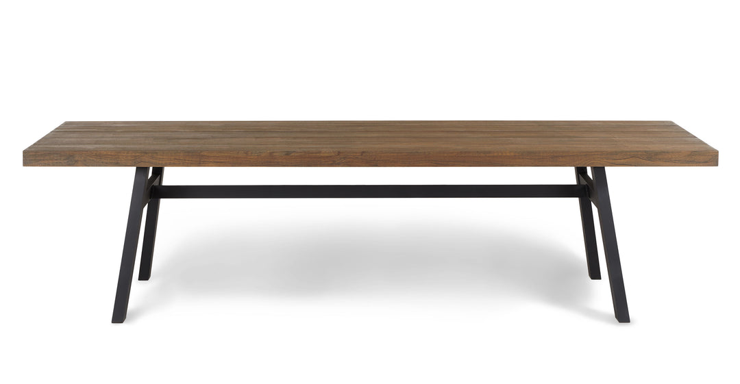 Sardis Vintage Brown Dining Table for 10