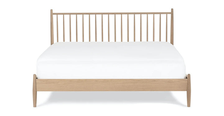 Lenia White Oak Bed-King