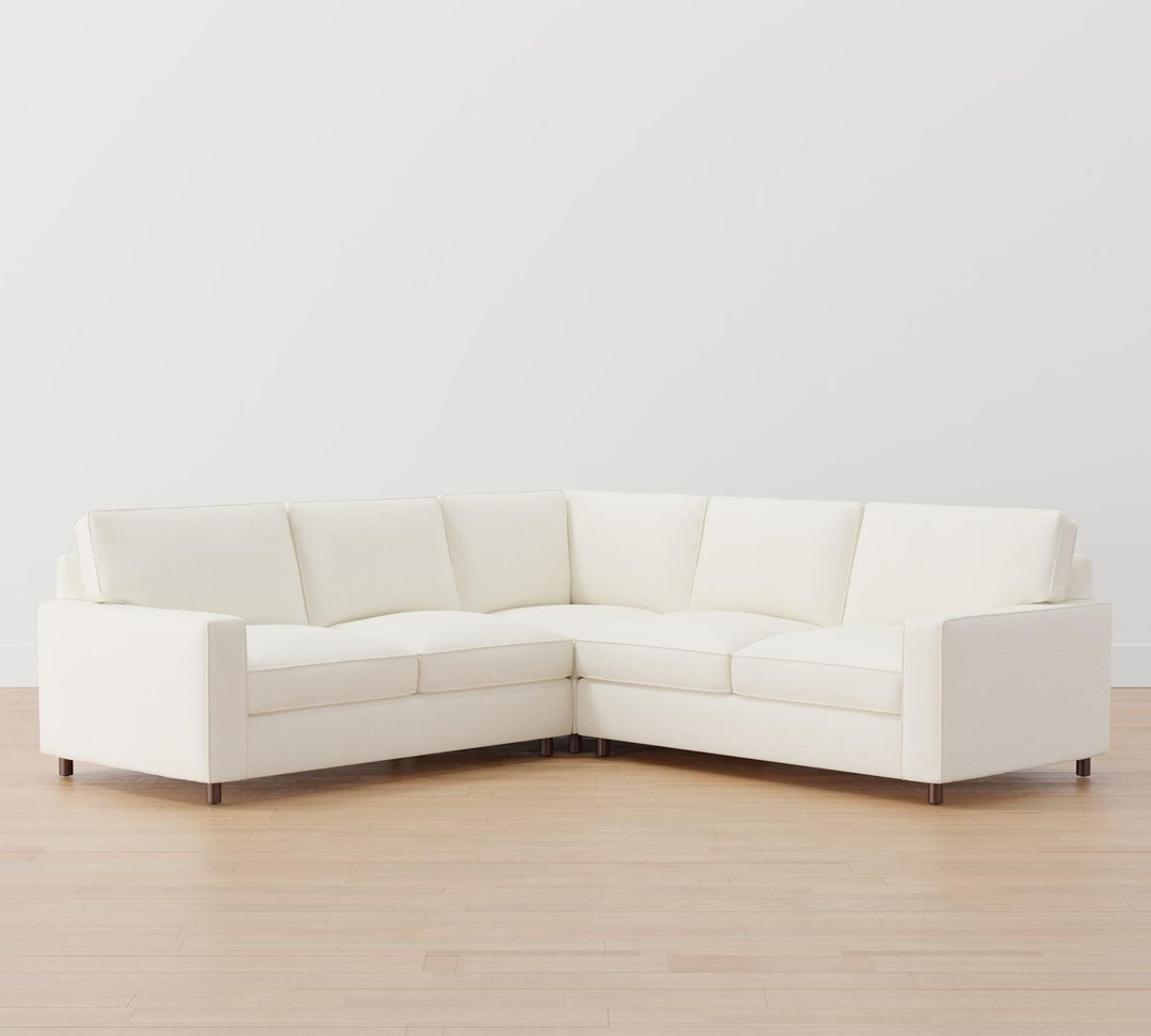 PB Comfort Square Arm 3-Piece L-Shaped Sectional