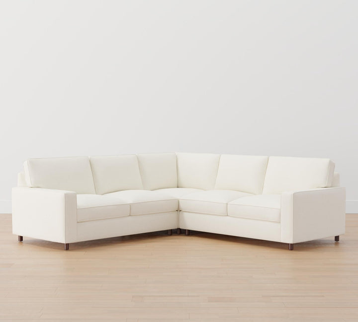 PB Comfort Square Arm 3-Piece L-Shaped Sectional