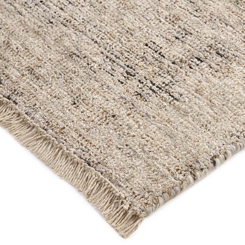 Lily Global Bazaar Brown Wool Geometric Patterned Rug 9'x12'