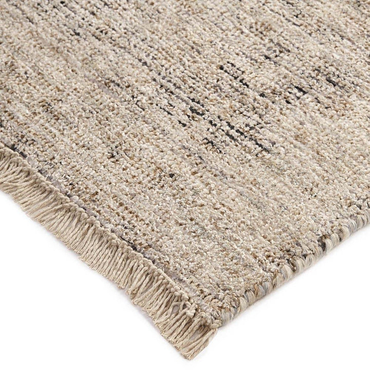 Lily Global Bazaar Brown Wool Geometric Patterned Rug 9'x12'