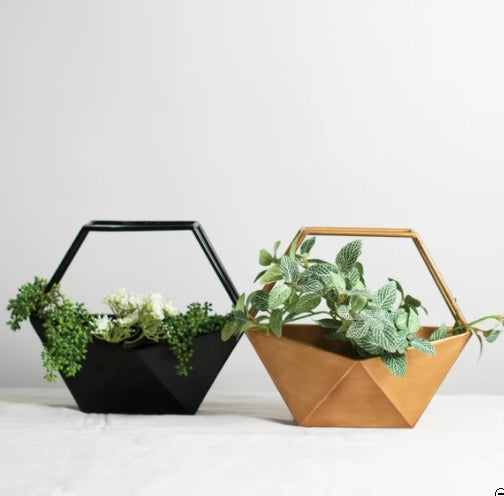 Black Haraway Conservatory Metal Wall Planter