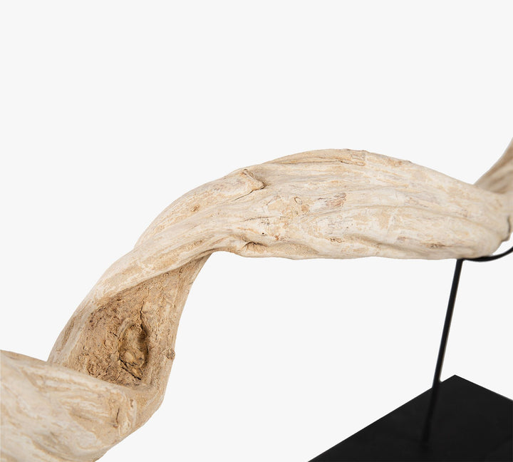 Wooden Vine On Stand Sculpture