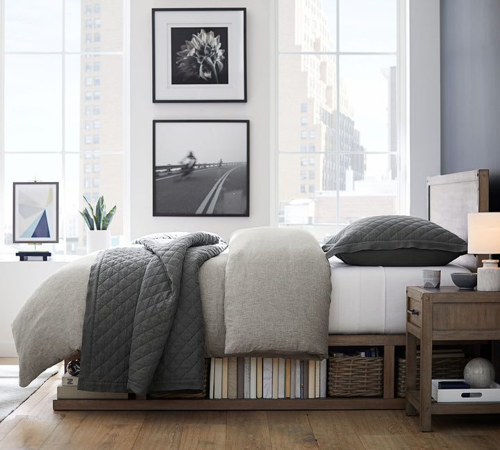 Belgian Flax Linen Diamond Quilt-Twin