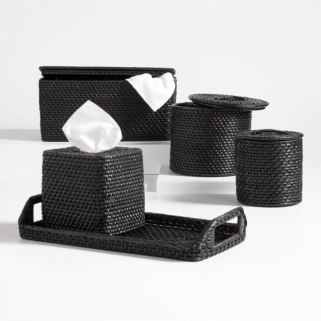 Sedona Black Lidded Rectangular Tote